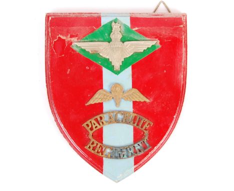An unusual WWII Second World War British Airborne / 7th Light Infantry Parachute Battalion tropical badge display - comprisin