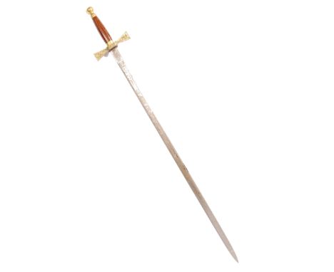 A 20th Century QEII Queen Elizabeth II Wilkinson Sword uniform dress court sword having a mahogany grip, brass ball shaped po