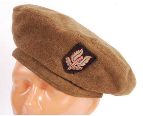 A rare original WWII Second World War British SAS Special Air Service issued General Service beret. Complete with ' Who Dares