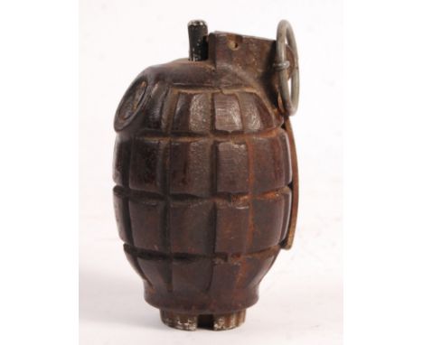 A rare original WWI First World War c1918 British Army Mills Bomb rifle hand grenade. No 36M - originally and specifically de