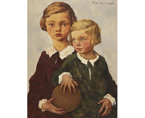 Lotte Laserstein     1898 Preußisch-Holland - 1993 Kalmar (Schweden) Porträt Katharina und Anne-Marie Riedl. Ca. 1932. Öl auf