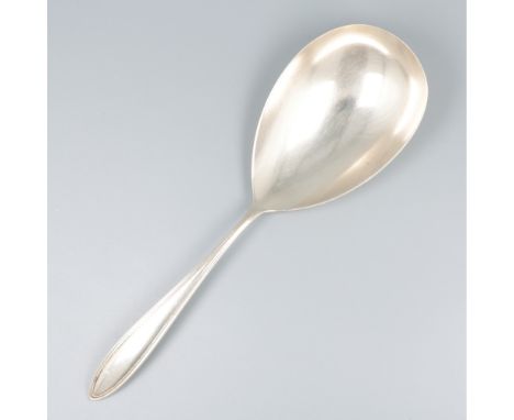 Rice spoon silver. "Hollands Puntfilet". The Netherlands, Voorschoten, Silver Factory Voorschoten, 1926, hallmarks: lion with