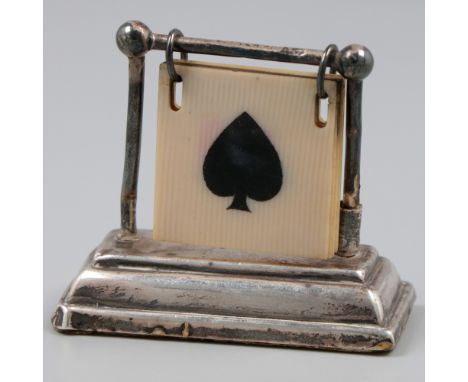 Trump card indicator / ''Trumps'' playing card game marker silver. Rare piece. This is an example of a trump card indicator f