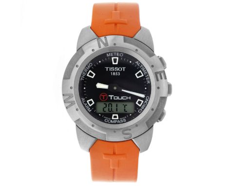 No Reserve - Tissot T-Touch II T047.420.17.051.01 - Men's watch. Case: steel - strap: rubber - quartz - condition: good, move