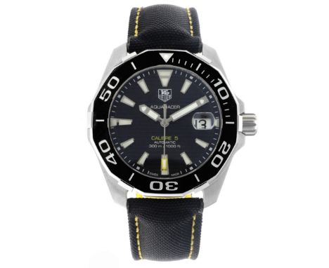 No Reserve - TAG Heuer Aquaracer 300M Calibre 5 WAY221A.FC6362 - Men's watch. Case: steel - strap: textile - automatic - box,