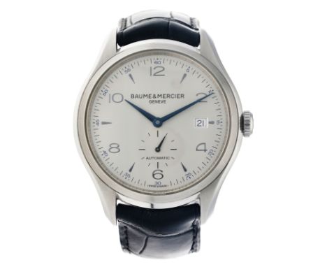 No Reserve - Baume &amp; Mercier Clifton BM11260 - Men's Watch. Case: steel - strap: leather - automatic - condition: good, m