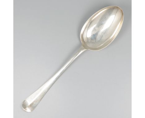 Vegetable serving spoon silver. "Hollands Glad". The Netherlands, Voorschoten, Silver Factory Voorschoten, 1933, hallmarks: l