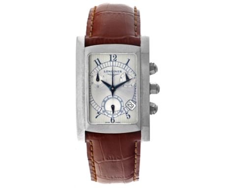 No Reserve - Longines DolceVita L5.656.4 - Men's watch. Case: steel - strap: leather - quartz - condition: good - case size: 