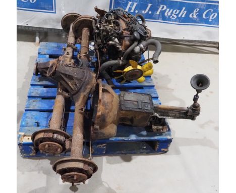 Ford Escort 1300 crossflow engine, gearbox and 2 axles 