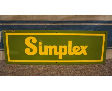 Enamel sign - Simplex 12x36" 