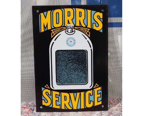 Enamel sign - Morris Service 10x7" 