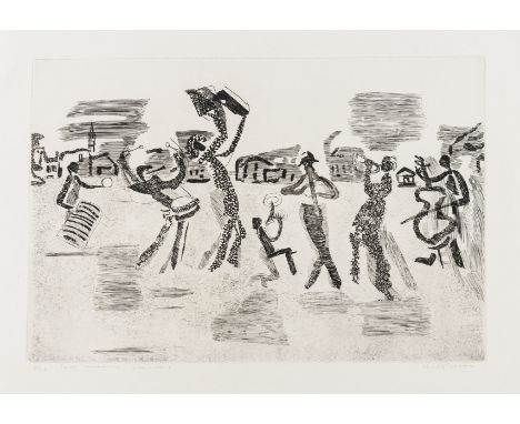 δ Anthony Gross (1905-1984)Charivari, Brawl and Procession (Herdman 6101, and 6102)Two etchings, 1961, the first an unsigned 