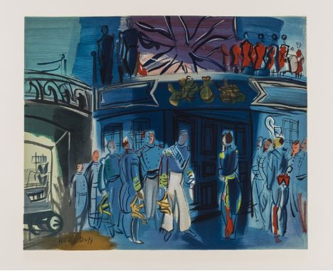 δ  Raoul Dufy (1877-1953)Reception, from a Drawing of Constantine Guys by Raoul DufyLithograph printed in colours, 1953, a pr