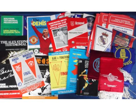 Football, a mixed selection of items, mostly from the 1970's inc. programmes several with Manchester Utd interest, also World