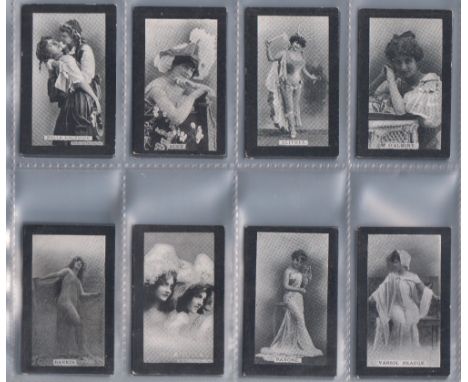 Cigarette cards, Lambert &amp; Butler (Overseas), Actresses, ALWICS, portrait &amp; border in black, 104 different cards (2 f