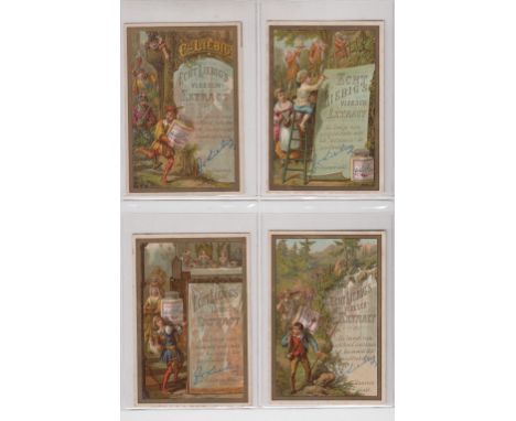 Trade cards, Liebig, Advertising Posters II, S190, scarce Dutch Language issue, (set 6 cards), (some light foxing to backs o/