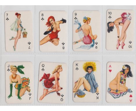 Trade cards, Dandy Gum, 2 sets, Pin Ups (p/c inset, artist drawn, 1956) (set, 53 cards) &amp; Playing card Beauties (set, 54 