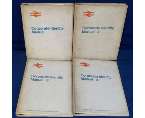 Railwayana, British Rail, 4 Corporate Identity Manuals 1965 volumes 1 &amp; 2, Manual 3 1970 and Manual 4 1970, staff issue o