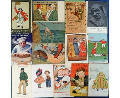 Postcards, Comic, a selection of approx. 100 vintage comic cards, many Tuck published.  Artists include Lewin, Sternberg, McG