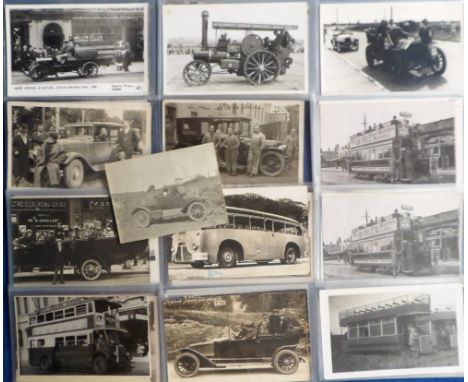 Postcards, a collection of approx. 62 cards of motoring interest, inc. RP's of motor cars, rail official, coaches, charabancs