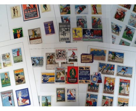 Ephemera, Poster Stamps, 24 advertising Hinds Cream featuring sports (22) and beauty (2), and 55+ others, some hinge mounted 