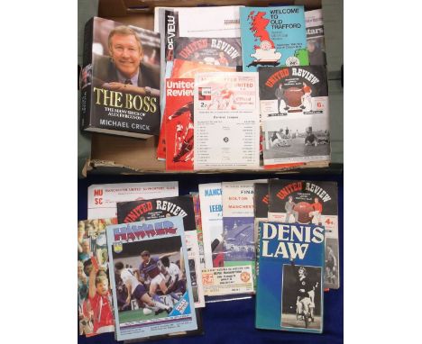 Football Memorabilia, Manchester United selection, 1950s onwards, inc. programmes, books, magazines etc., noted home programm