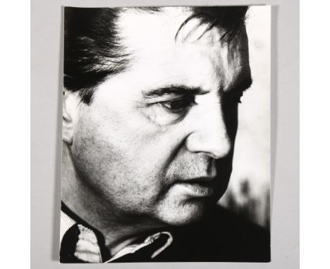 Portrait of Francis Bacon, an original gelatin print by Jorge Lewinski, circa 1970, studio stamp on reverse, 19.7 x 24cm, unf