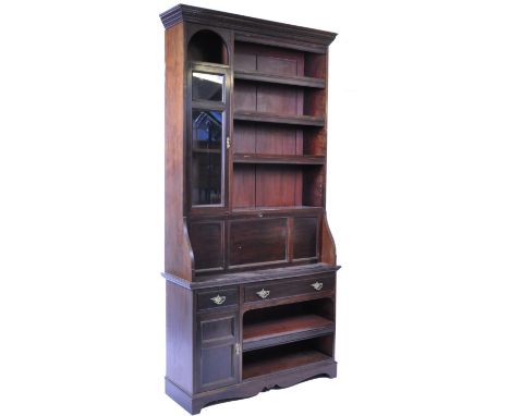 A large and impressive antique early 20th Century Edwardian English mahogany lawyers / office / library estate bureau bookcas