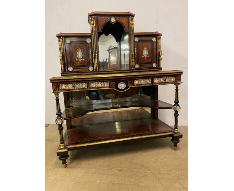 Believed Edwards &amp; Roberts - A stunning pair of antique 19th Century Victorian English amboyna and ebonised wood bonheur 