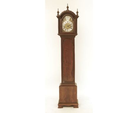 A mahogany cased Westminster chiming Grandmother clock, 160cm high