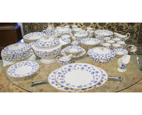 DINNER SERVICE, Spode Fine English Bone, china 'Blue colonel' twelve place, seven piece setting, (99 pieces) (Packaging not i