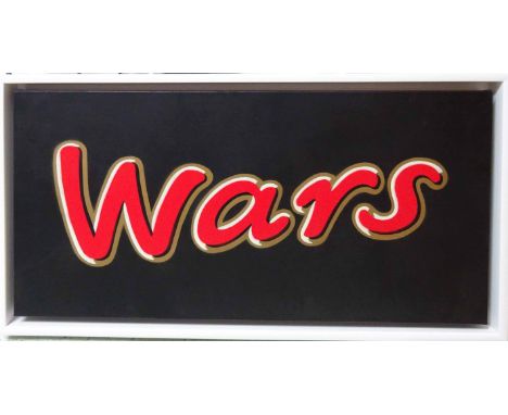 K-GUY (London street artist) 'Wars', spray paint on canvas, signed and tagged verso, privately commissioned, 40cm x 80cm, fra