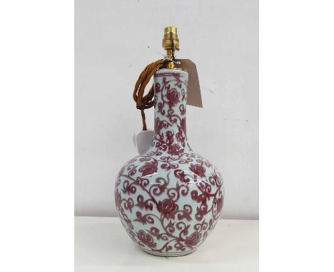 VAUGHAN TABLE LAMP, ceramic vase body, 40cm H.