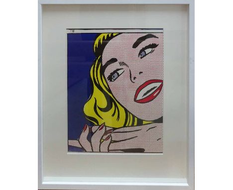 ROY LICHTENSTEIN 'Girl', 1964, original lithograph, from One Cent life, ltd edition of 2000, 33.5cm x 26.5cm, framed and glaz