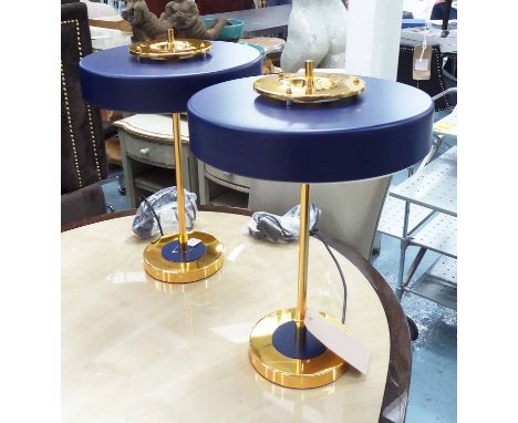 TABLE LAMPS, a pair, Bauhaus inspired, 50cm H. (2)