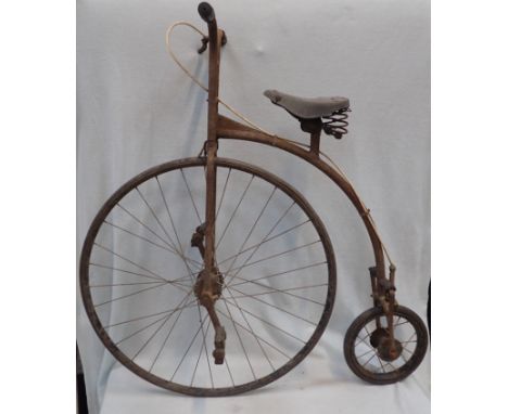 A ROY COOPER TOYS "PENNY FARTHING" BICYCLE c. 1950s-1960s, with Dunlop seat (for restoration) 98cm high