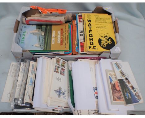 A COLLECTION OF FOOTALL PROGRAMMES and first day covers