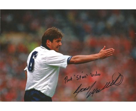 Gary Mabbutt Signed Tottenham Hotspur 8x12 Photo.  Good Condition. All autographed items are genuine hand signed and come wit