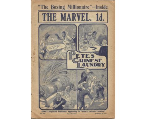 The Boxing Millionaire vintage comic. Dated 30/11/1912. Good Condition. All autographed items are genuine hand signed and com