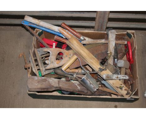 A box of various tools etc