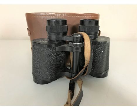A set of vintage Carl Zeiss 8x30 binoculars in leather case
