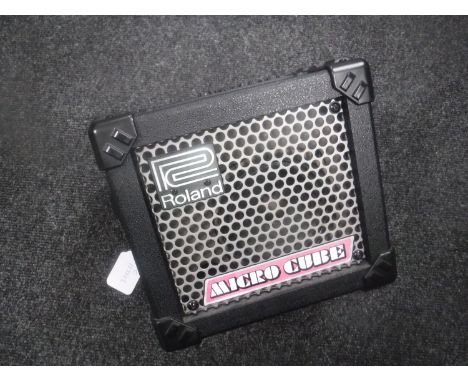 A Roland Micro Cube amplifier 