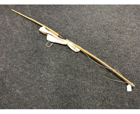 A mid twentieth century archery bow with carry bag 