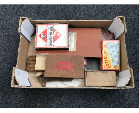 A box of vintage board games 