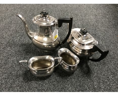 A four piece Viners Alpha plate tea service 