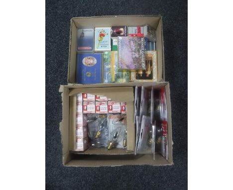 Two boxes of candle light bulbs, playing cards, one volume : Lambeth method of cake decoration 