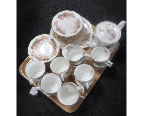 A tray of forty piece Queens Women and Home bone china tea service 