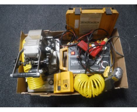 A Hotmaker model H401-FC, a cased Megger FT4 tester, Sip Die grinder with hose  (Untested)