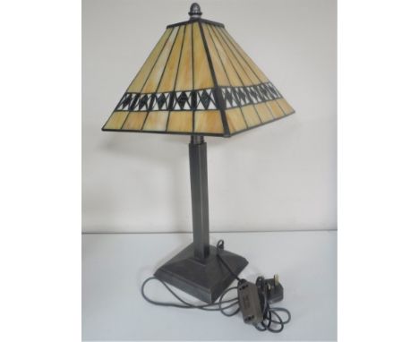 A Tiffany style table lamp with shade 
