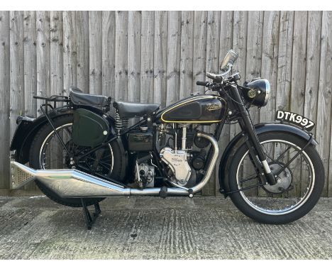 From the collection of the late James Mannings1950 Velocette 348cc MACRegistration no. DTK 997Frame no. MB 8306Engine no. MAC